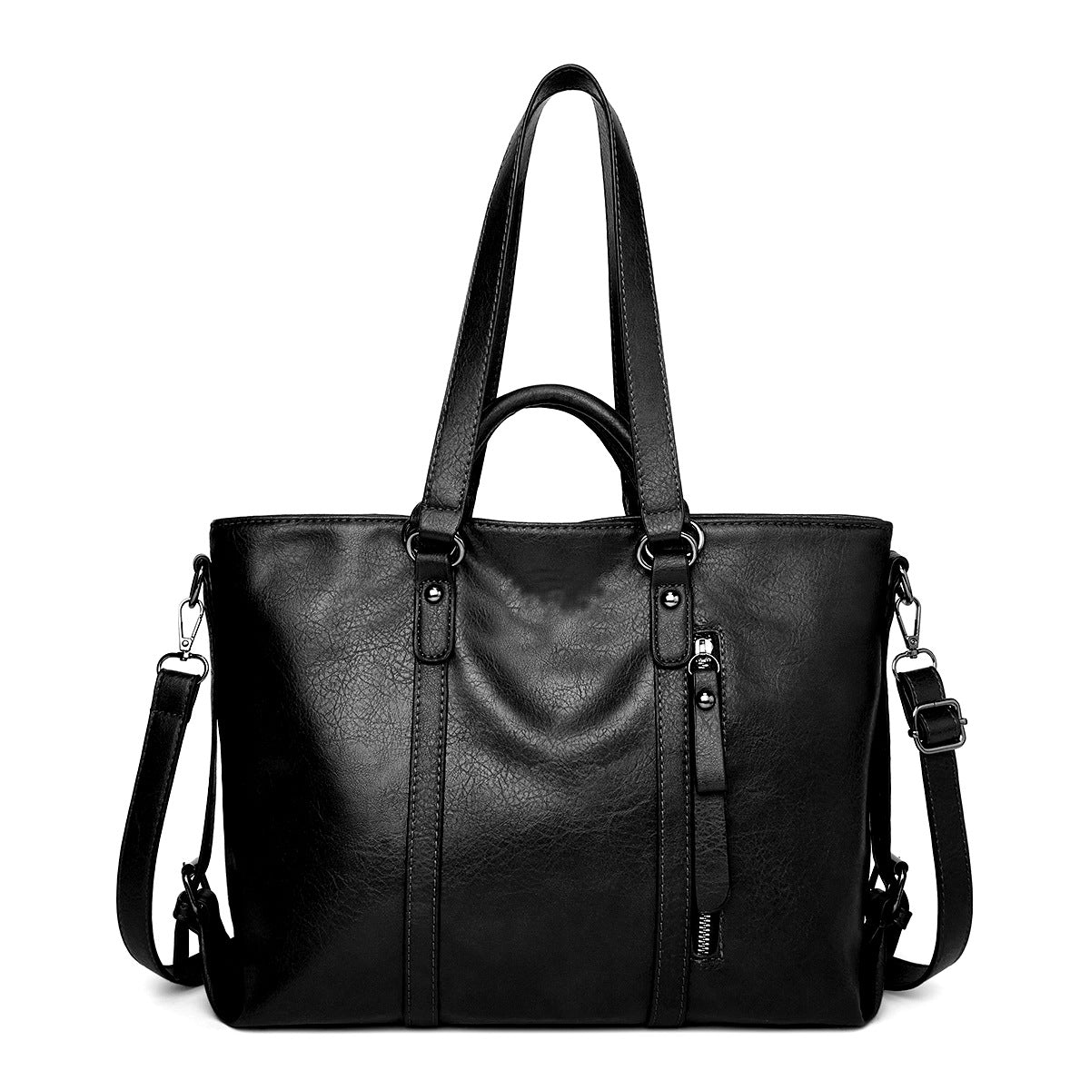 Wholesale PU Soft Leather Large Capacity Tote Bag Shoulder Handbag